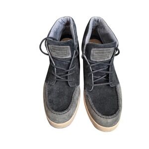 Supremebeing X StepCorrect Mens Mid Top Suede Moc Boots Black Grey 11" Insole